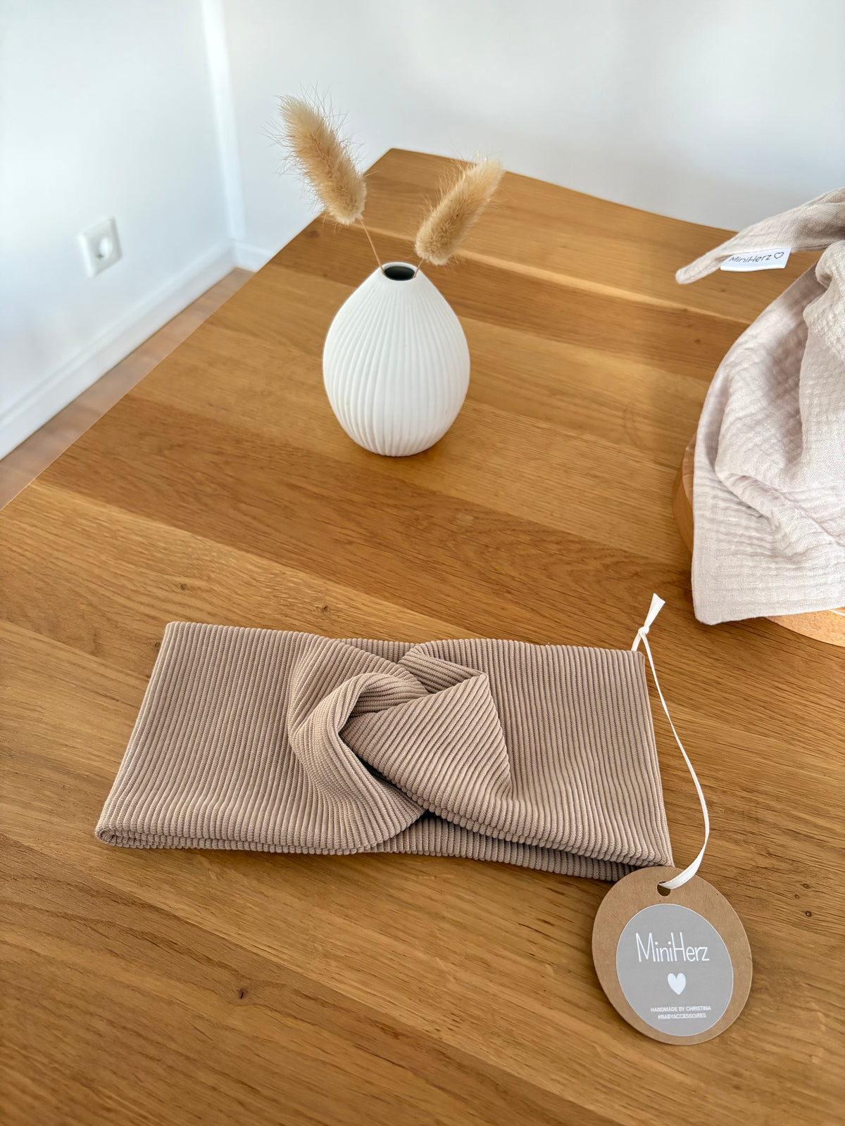 Stirnband Beige