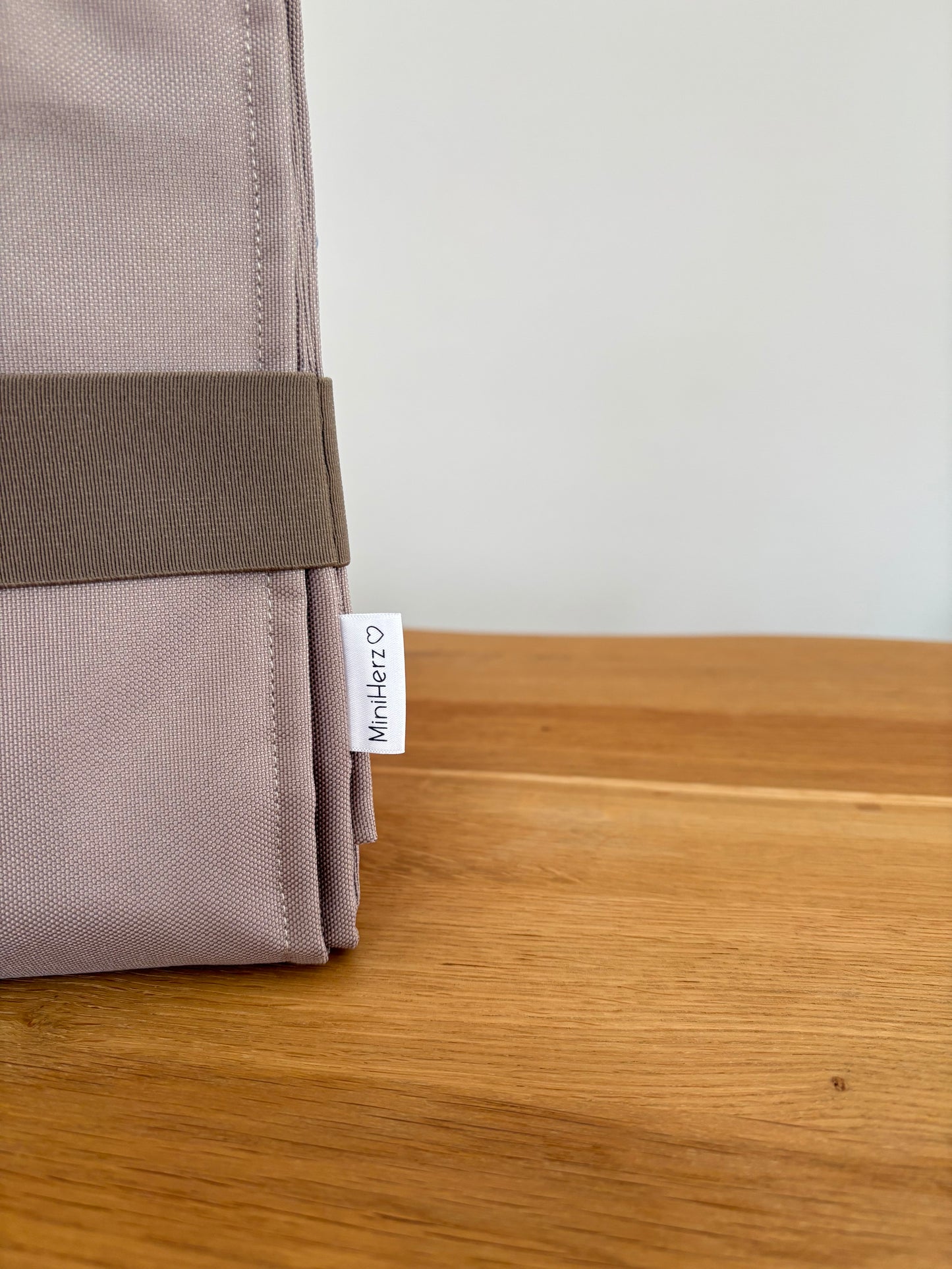 Mit Liebe gepackt - Set Windeltasche & Wickelunterlage | Taupe | Tierkinder | Hellbraun
