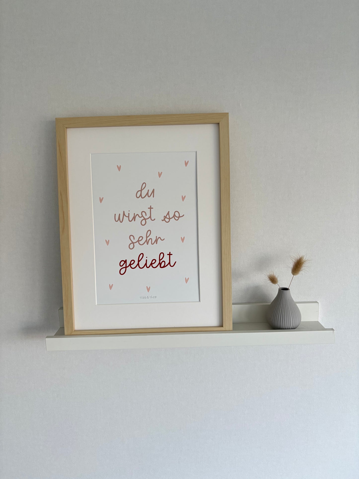 Poster - Du wirst geliebt A4