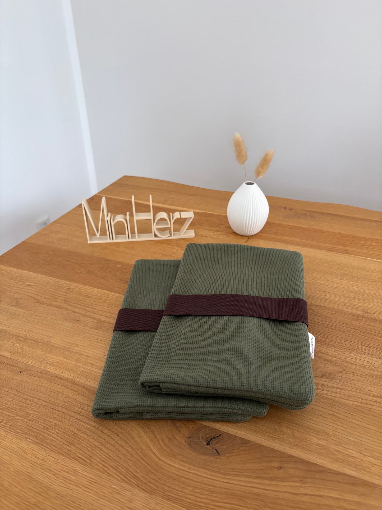 Windeltasche Tannengrün Uni | Dunkelbraun