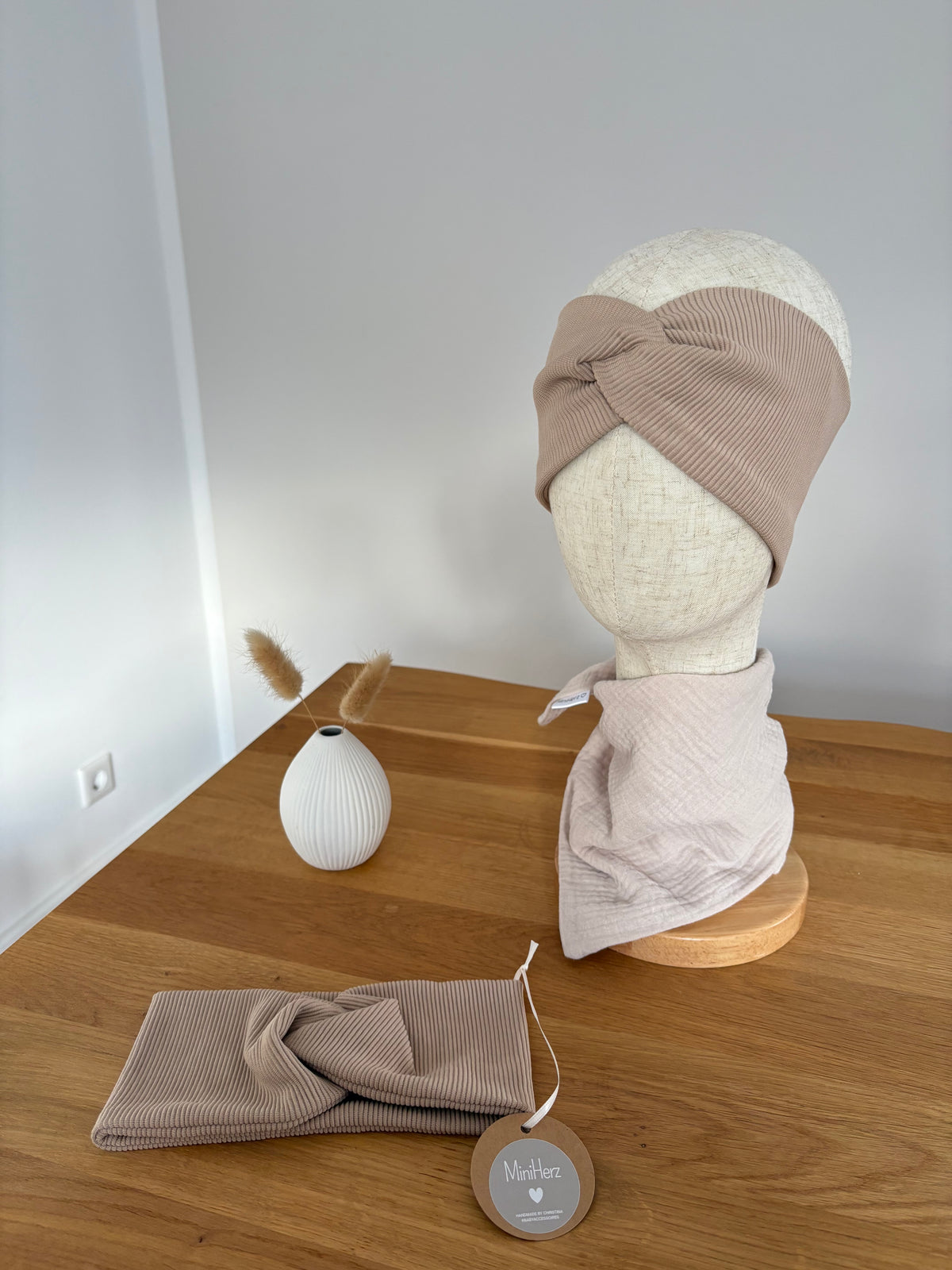 Stirnband Beige