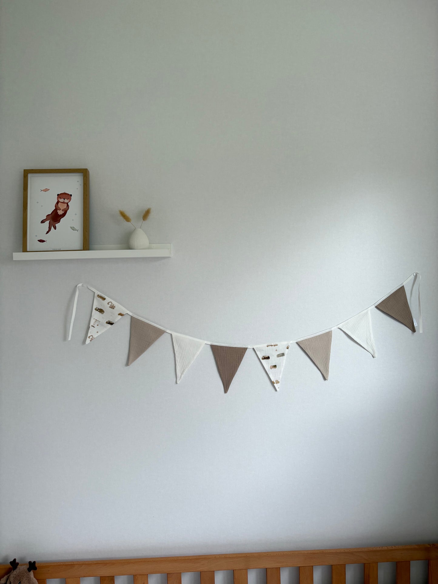 Musselin Wimpelkette | Kinderzimmer | Kleiner Treckerfreund