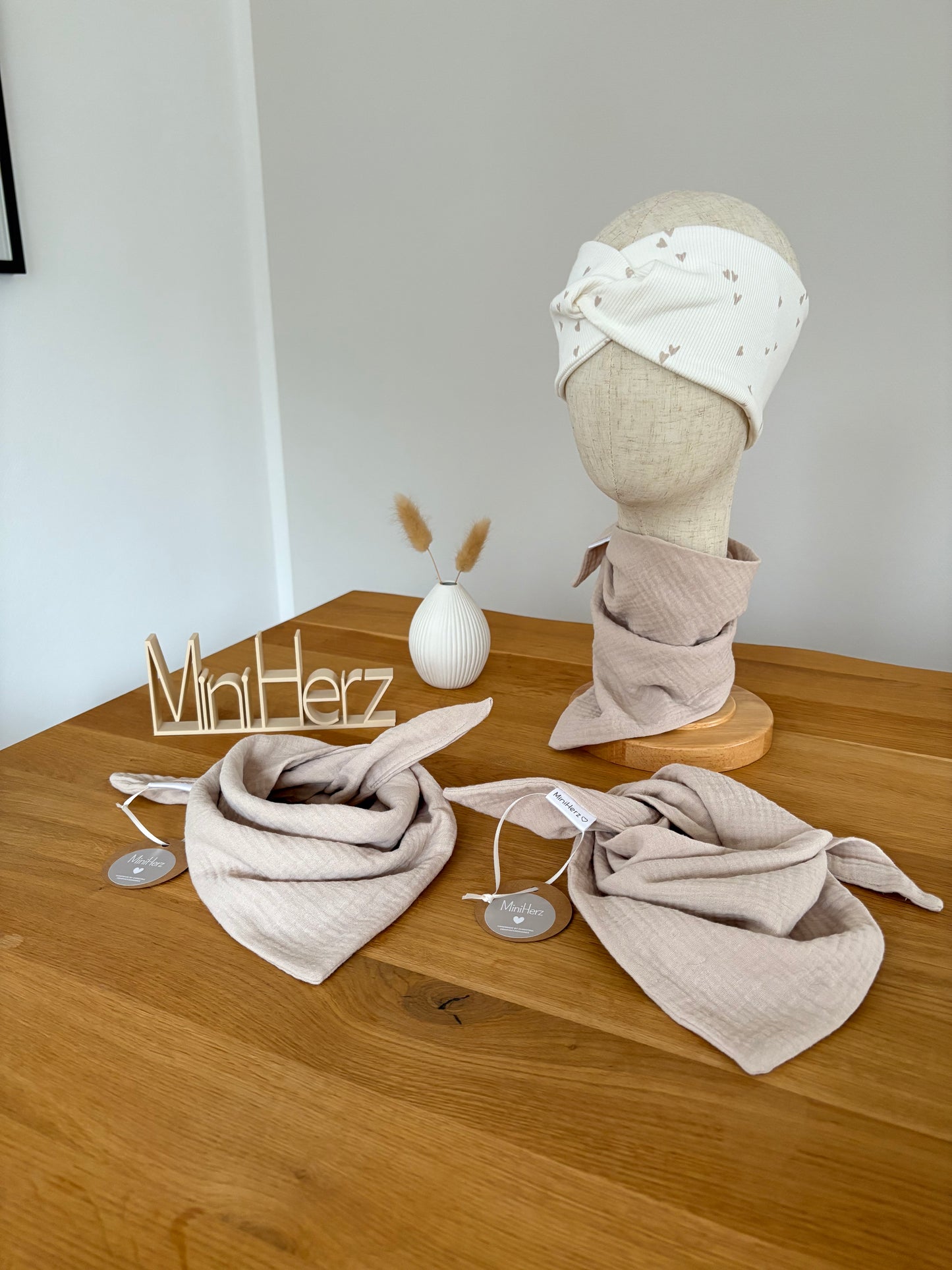Halstuch Musselin | Beige | ab 1 Jahr | zum Binden