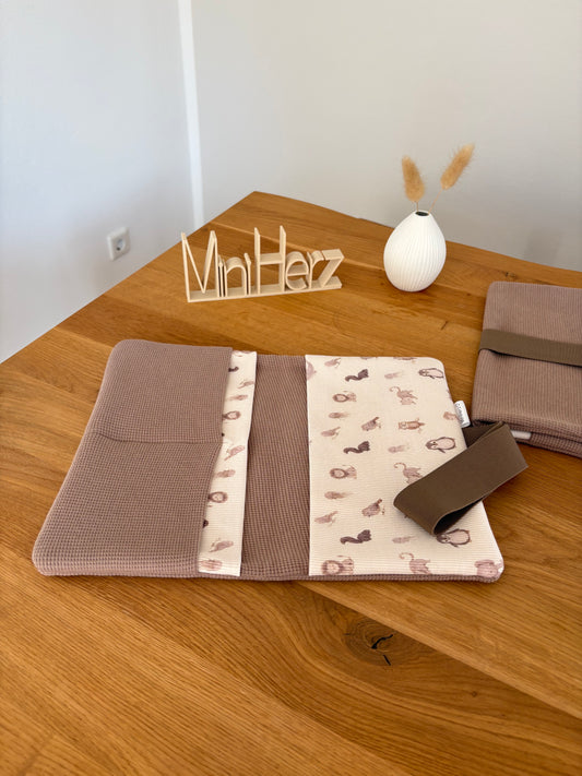 Windeltasche Taupe | Tierkinder | Hellbraun