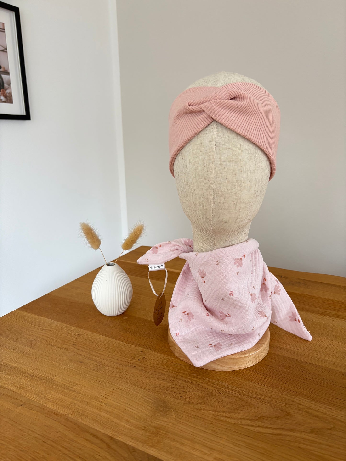 Halstuch Musselin | Blumen Rosa | ab 1 Jahr | zum Binden