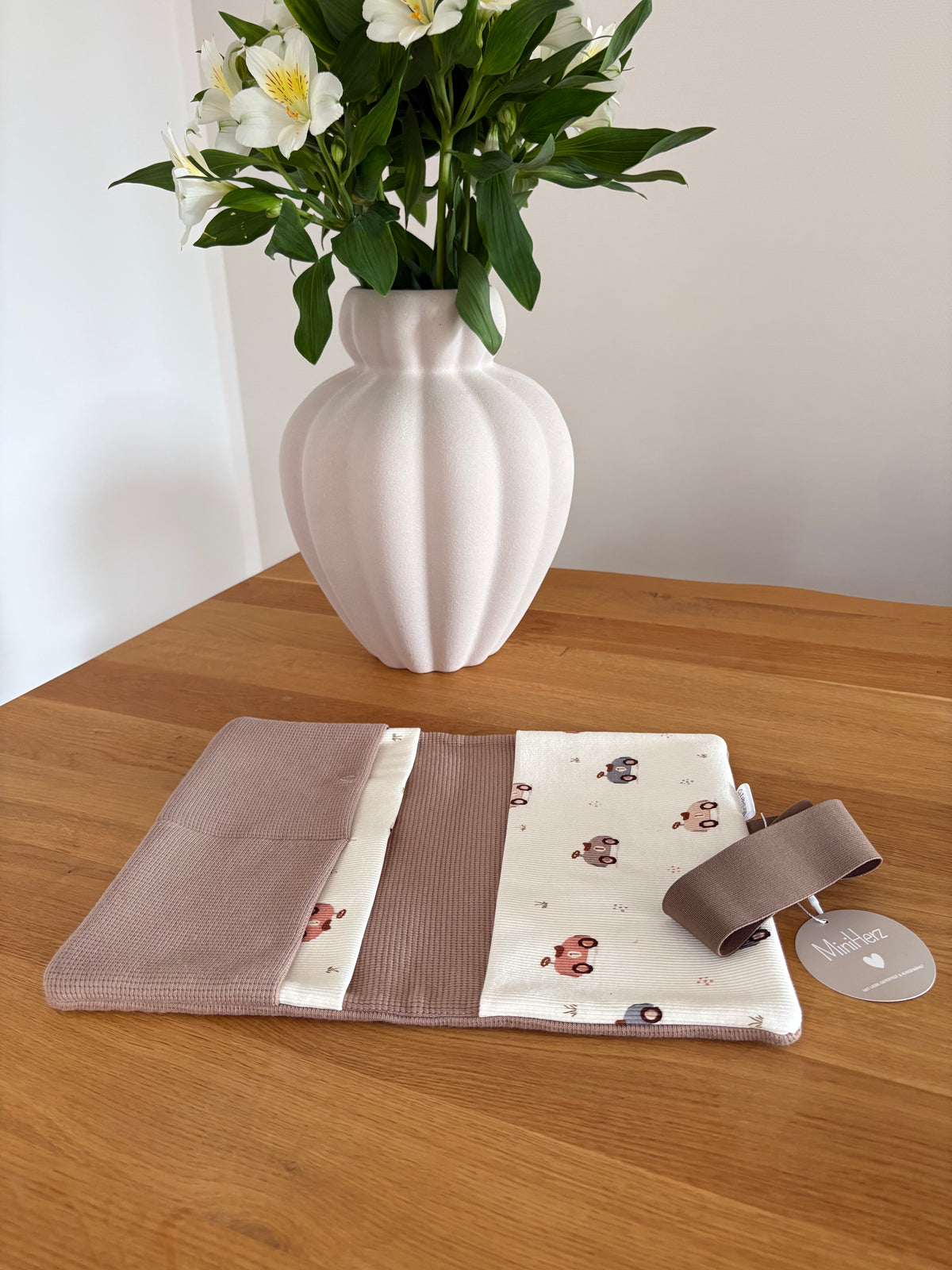Windeltasche Taupe | Spielzeugautos | Hellbraun