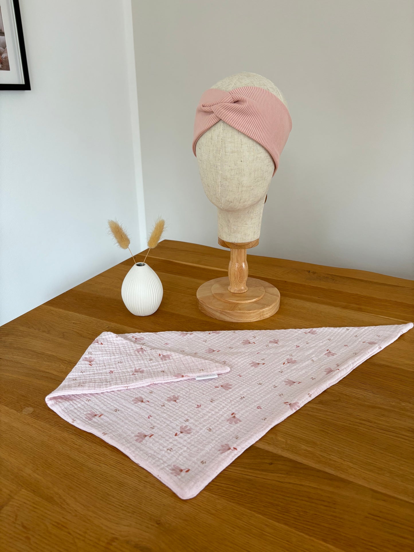Halstuch Musselin | Blumen Rosa | ab 1 Jahr | zum Binden
