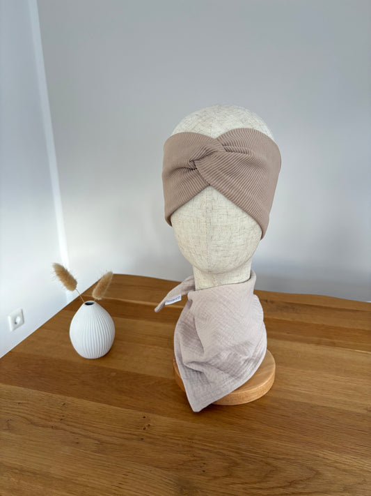 Stirnband Beige