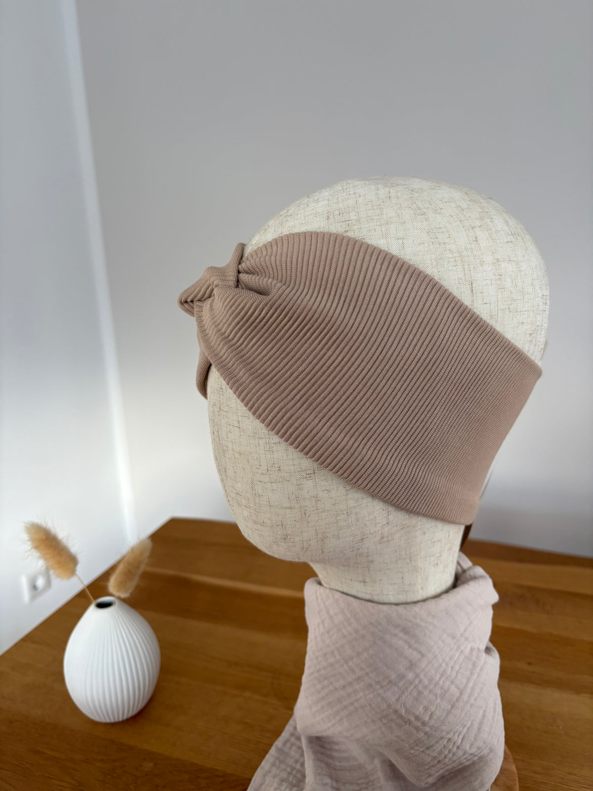 Stirnband Beige