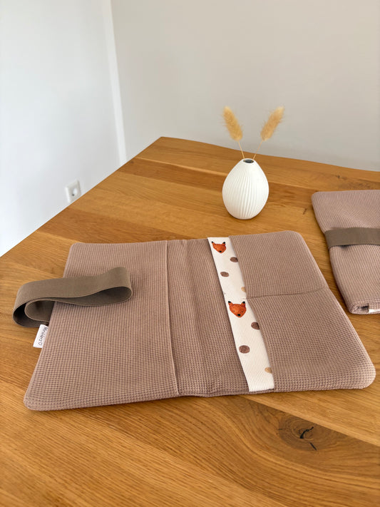 Windeltasche | Taupe | Fuchs einseitig | Hellbraun