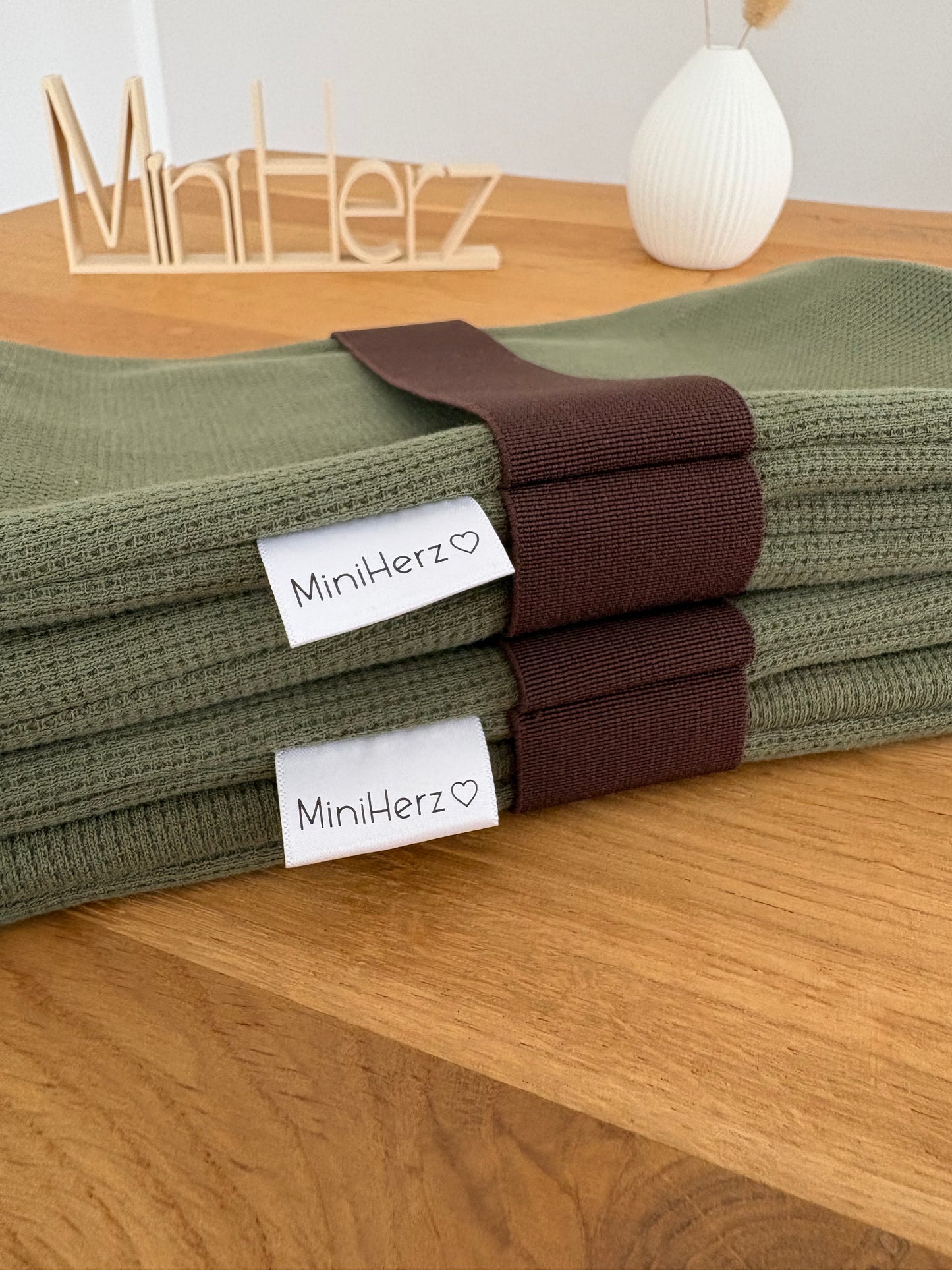 Windeltasche Tannengrün Uni | Dunkelbraun