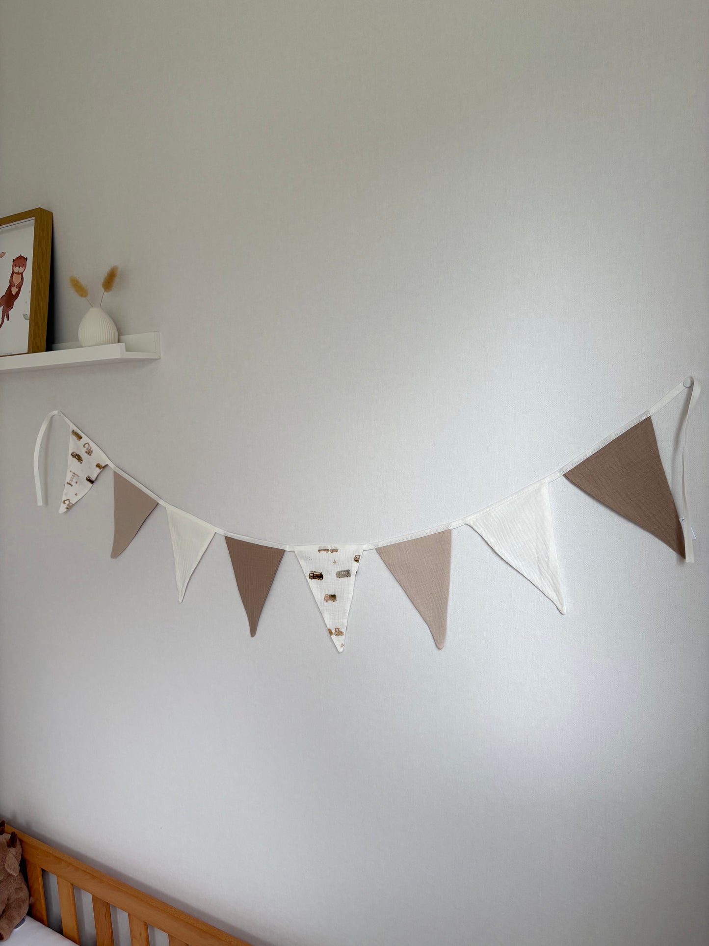 Musselin Wimpelkette | Kinderzimmer | Kleiner Treckerfreund