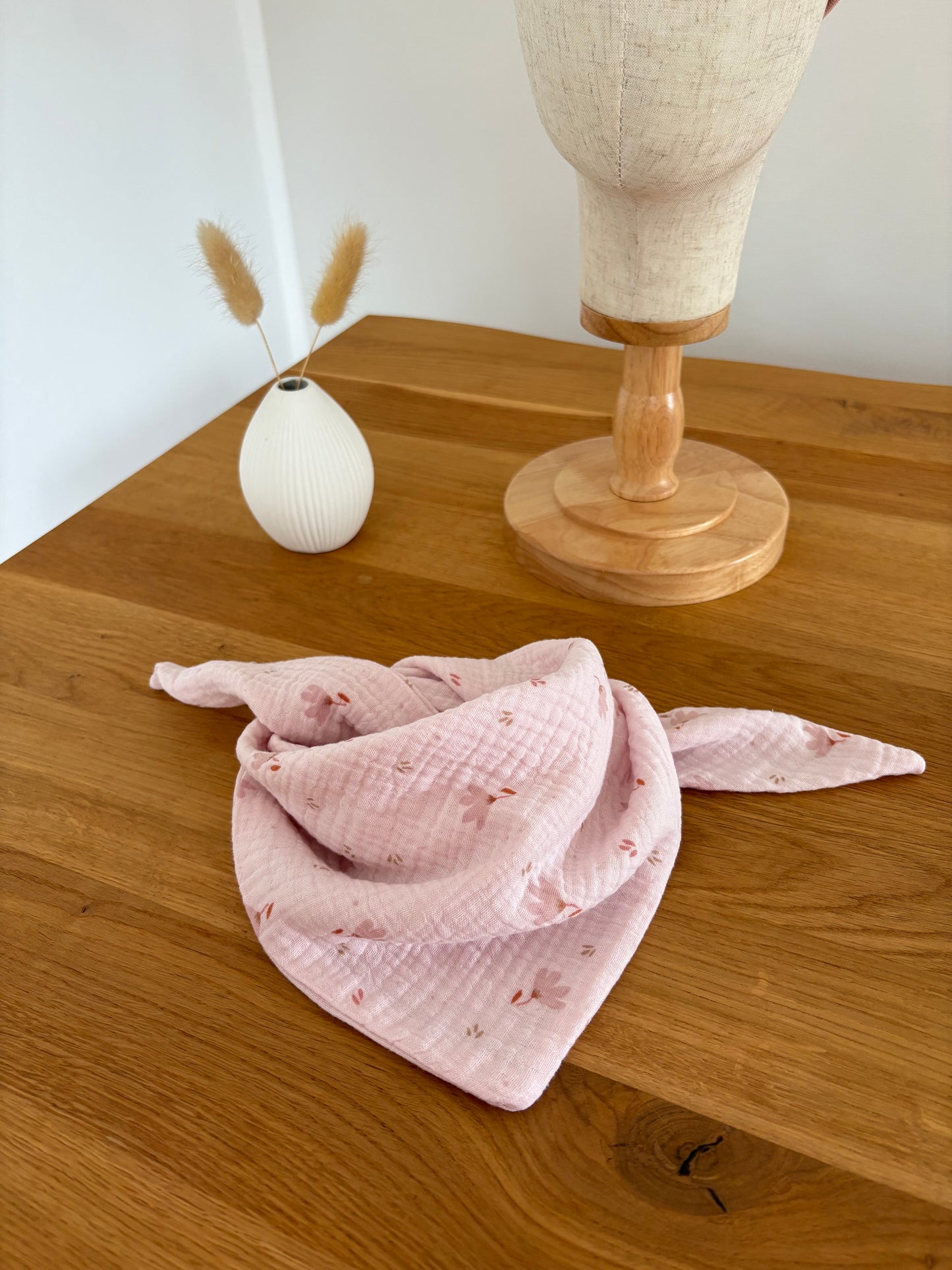 Halstuch Musselin | Blumen Rosa | ab 1 Jahr | zum Binden
