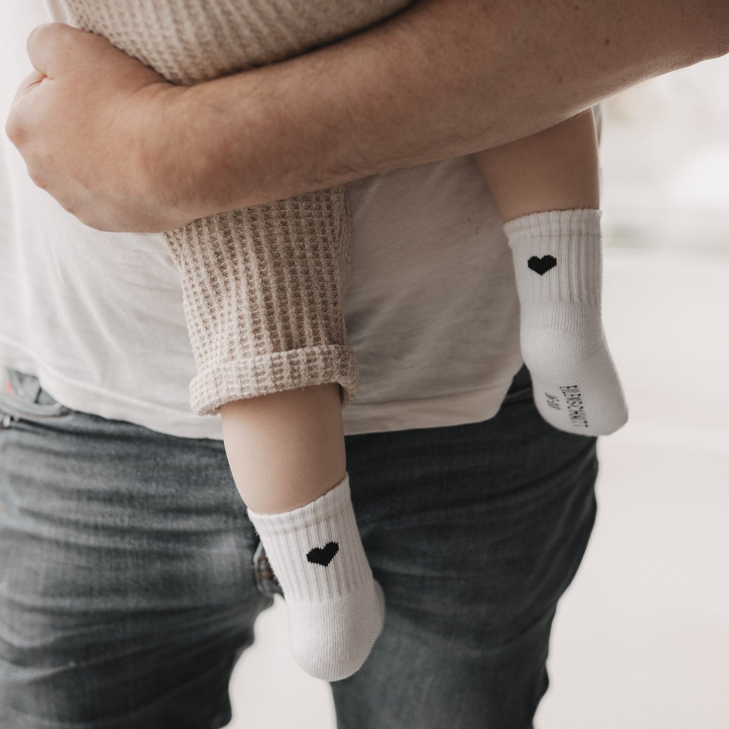 Babysocken | Herz | schwarz | Eulenschnitt | Gr. 16 - 18
